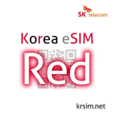 Korea eSIM Red SKT 4G LTE Unlimited Data and Phone Number Voice Message Receiving
